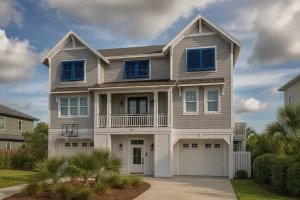 Narrow Lot House Plans 3 coastal home plan with 3,049 heated sq. ft.