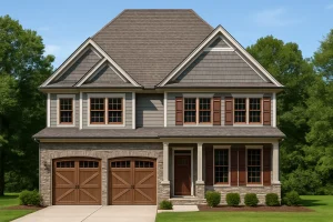 2-story traditional Colonial-style house plan with 2,789 heated sq. ft.