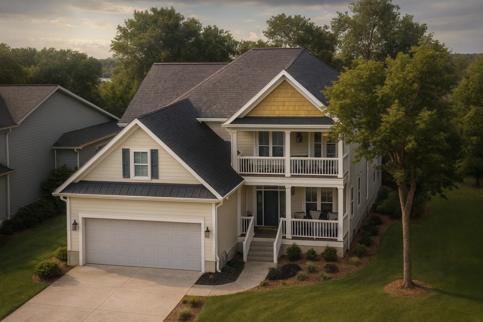 11-1957 HOUSE PLAN - Modern Coastal House Plan with Detailed Architectural Designs 2 2,162 heated sq. ft., 2 stories, a wrap-around porch