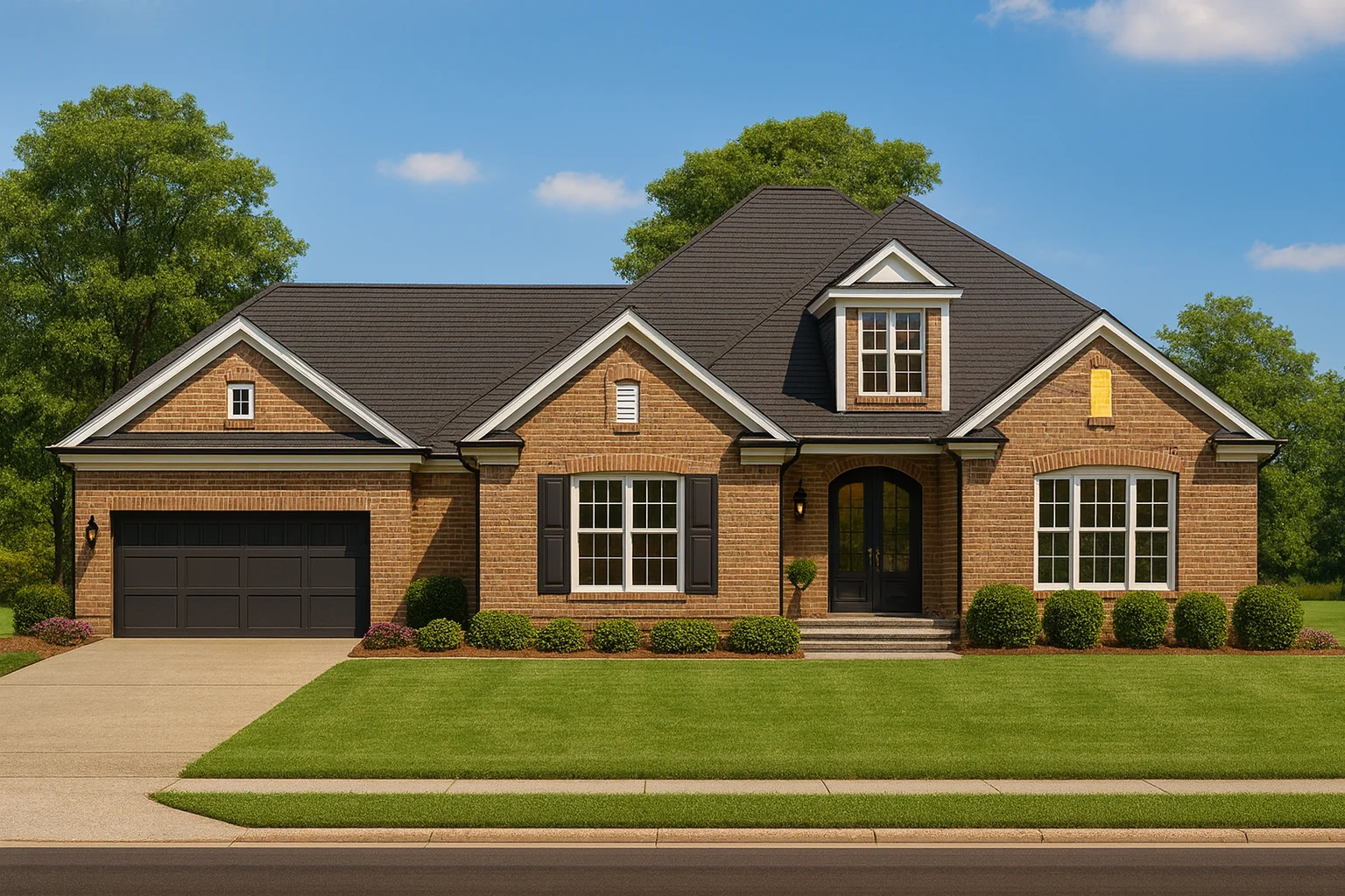 Efficient 1.5-Story House Plan with Vaulted Ceilings & Bonus Room