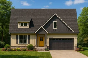 Elegant 2-Story Home Plan with Craftsman Farmhouse Charm