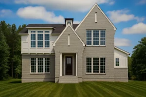 Farmhouse Home Floor Plan with 2.5 Stories and Spacious CAD Layout