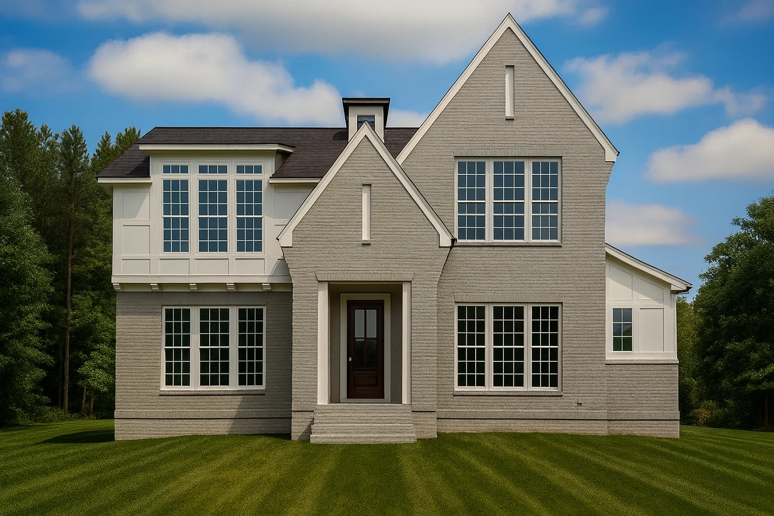 Farmhouse Home Floor Plan with 2.5 Stories and Spacious CAD Layout