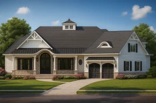 Townhome Floor Plans 2 Custom Craftsman Home Plan with 3 Bedrooms, Vaulted Ceilings & CAD Blueprints