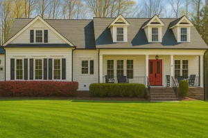 Modern Craftsman Home Floor Plan with Detailed Architecture