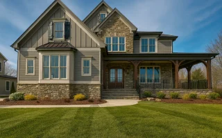 Plan  17-1035 - Auburn Run Lodge |  New American - 5-Bed, 6-Bath, 5,111 SF