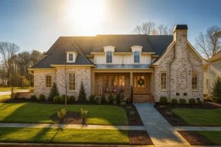 Spacious 4-Bedroom House Plan with Open Floor Design & Brick Exterior