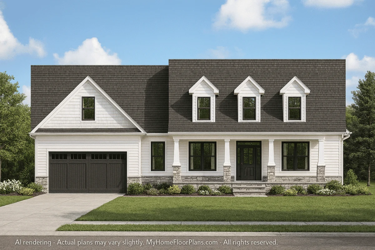 11-1194 HOUSE PLAN - Colonial-Style 2-Story