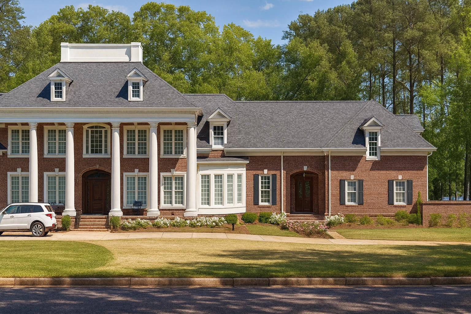 6723 SF with 5 bedrooms,a Colonial Revival style