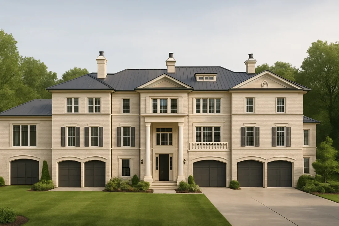 luxury house plan with 6,455 heated sq. ft.