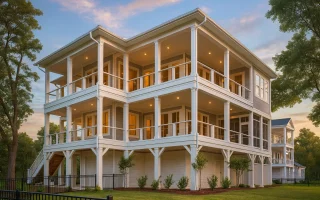 Plan  16-1810 - Georgia Coast |  Coastal - 3-Bed, 4-Bath, 3,132 SF