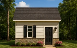 Plan  14-1752 - Hanover Station |  Cottage Garage - 1-Bed, 1-Bath, 600 SF