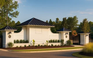 Plan  20-1974 - Miller Meadow |  ENTRY GATE-Mediterranean Entry Pavilion - 0-Bed, 0-Bath, 0 SF