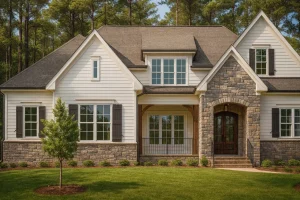 19-2444 HOUSE PLAN - 4-Bed, 3-Bath Transitional Farmhouse Plan – 3,425 Sq Ft with Bonus Rooms