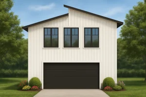 13-1358 GARAGE ADU - Modern Barn-Style House Plan with Garage and Living Space