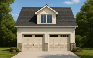 Plan  16-1413 - Aster Willow Residence  | Traditional Garage - 1-Bed, 1-Bath, 508 SF