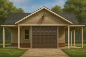 20-1706 GARAGE PLAN - Modern Garage & Workshop House Plan with Detailed CAD Designs