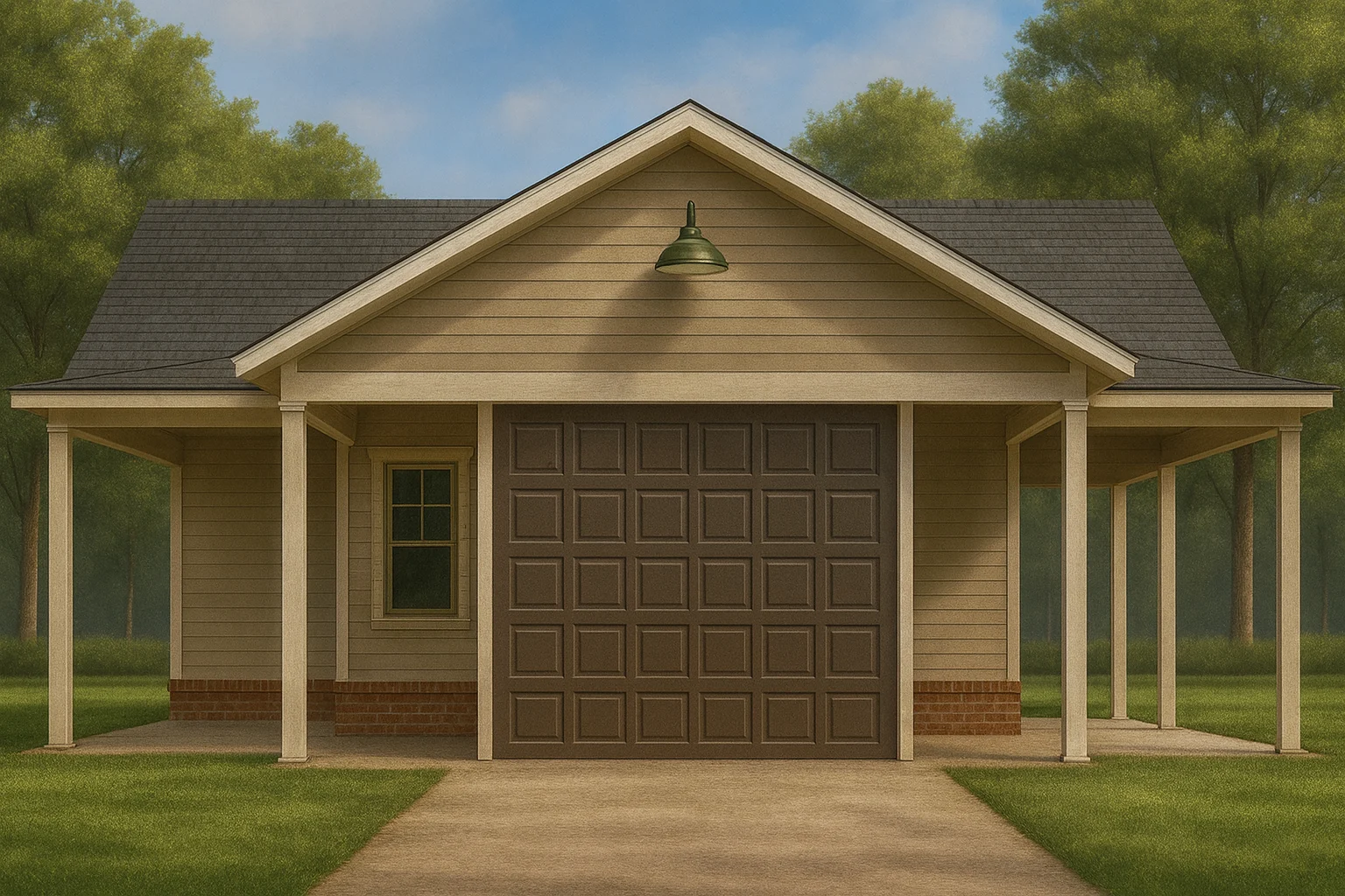 20-1706 GARAGE PLAN - Modern Garage & Workshop House Plan with Detailed CAD Designs