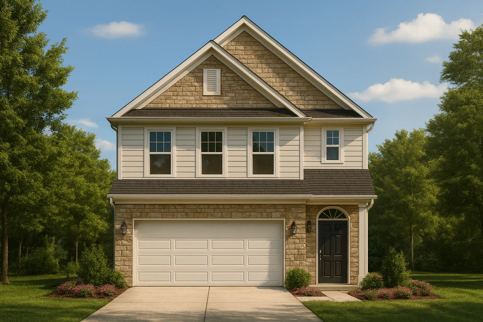 2-Story House Plan with Narrow Lot