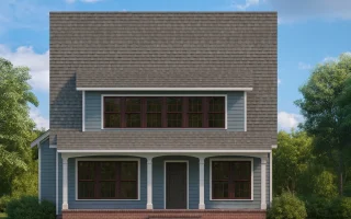 Plan  8-1553 - Aster Mill Hall |  American Foursquare - 3-Bed, 2.5-Bath, 2,875 SF