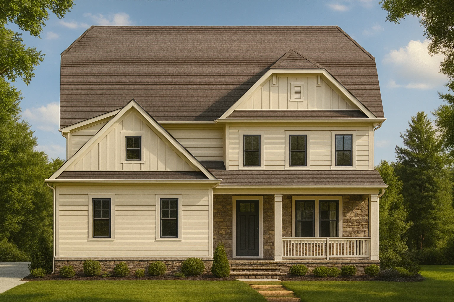 2-story house plan with 2,391 heated sq. ft., 4 bedrooms