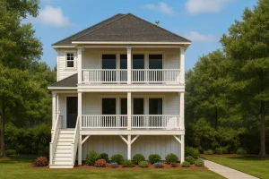 Luxury House Plans 7 Beachfront 2-Story House Plan with Elevator