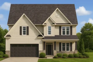 Luxury House Plans 6 stunning two-story home featuring 3 bedrooms, 3.5 baths