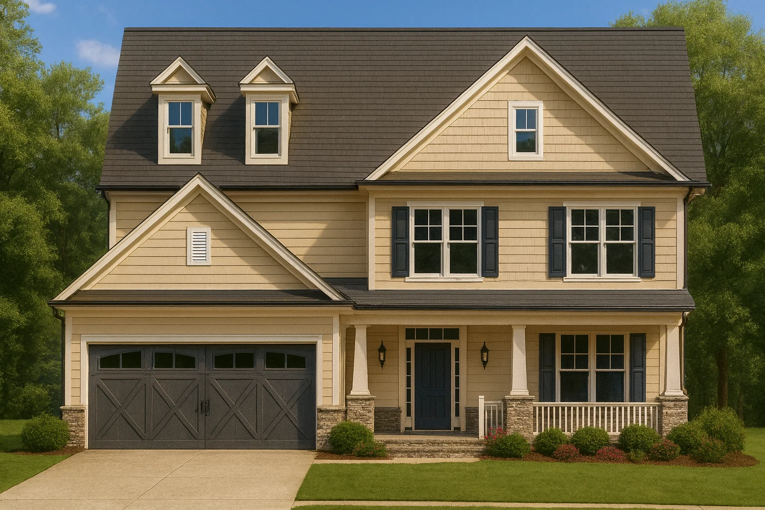 Country Farmhouse Plans 4 2-Story Modern Farmhouse-Colonial Plan - 3 Bed, 2 Bath, 2,000+ Sq. Ft.