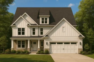 Modern Craftsman Home Plan with Spacious Floor Design and CAD Blueprint