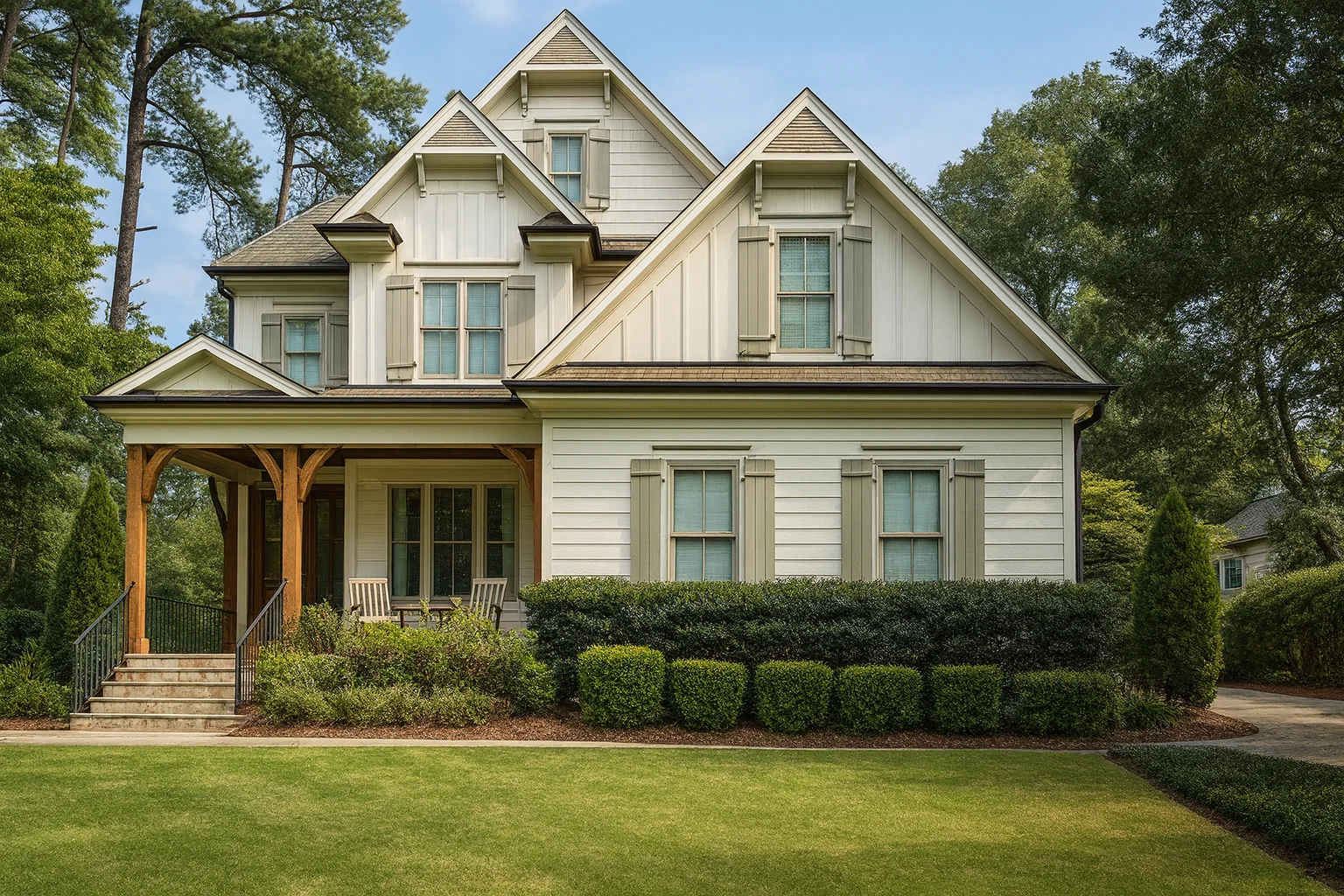 Modern Craftsman Home Plan with 3 Floors and Detailed CAD Designs