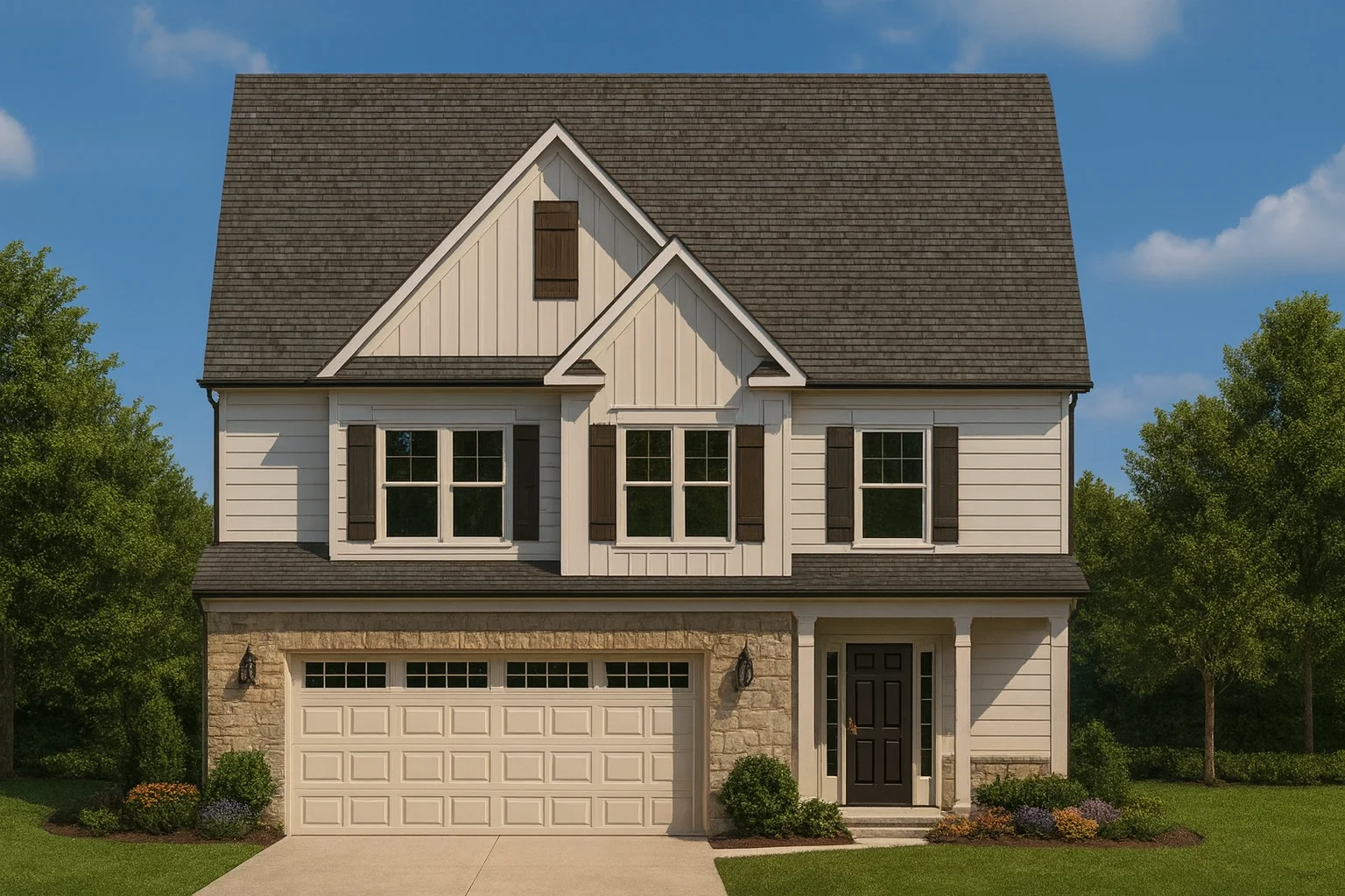 Country Farmhouse Plans 7 Modern Suburban Home Plan with Spacious Floor Design