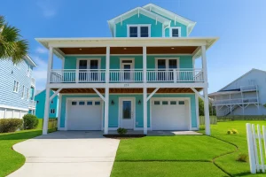 Coastal House Plan with 4 Bedrooms, Open Floor Layout & 3 Stories