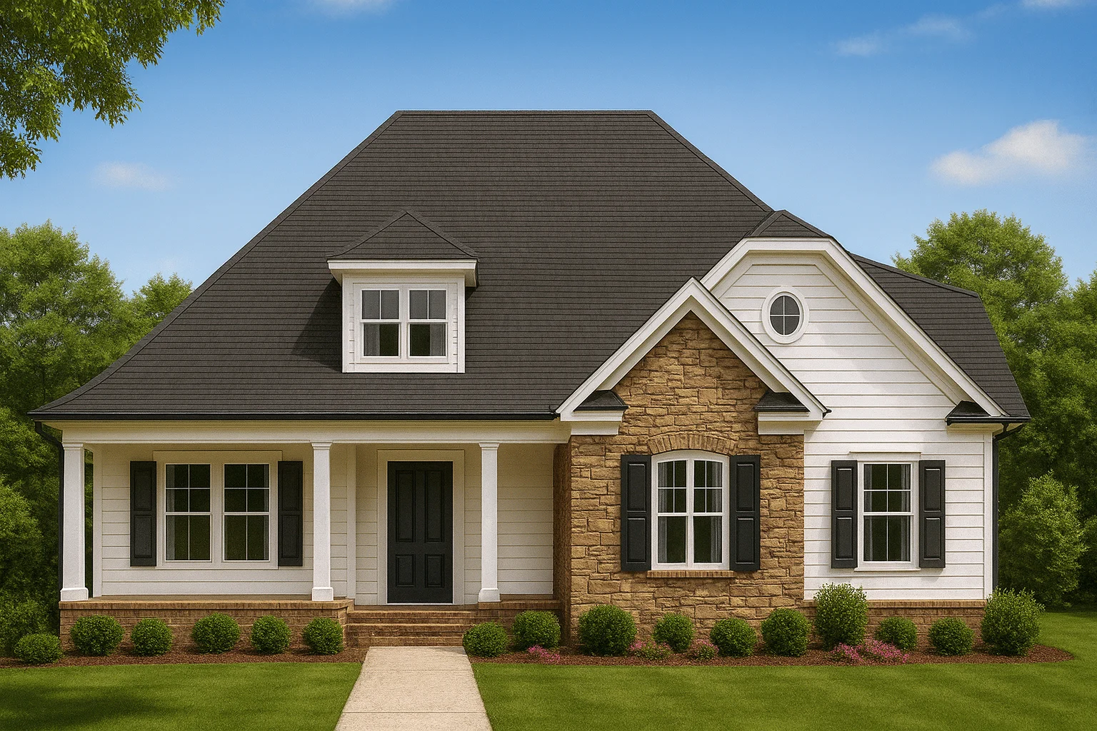 Country Farmhouse Plans 3 Elegant 2-Story House Plan with CAD Blueprint & Modern Design