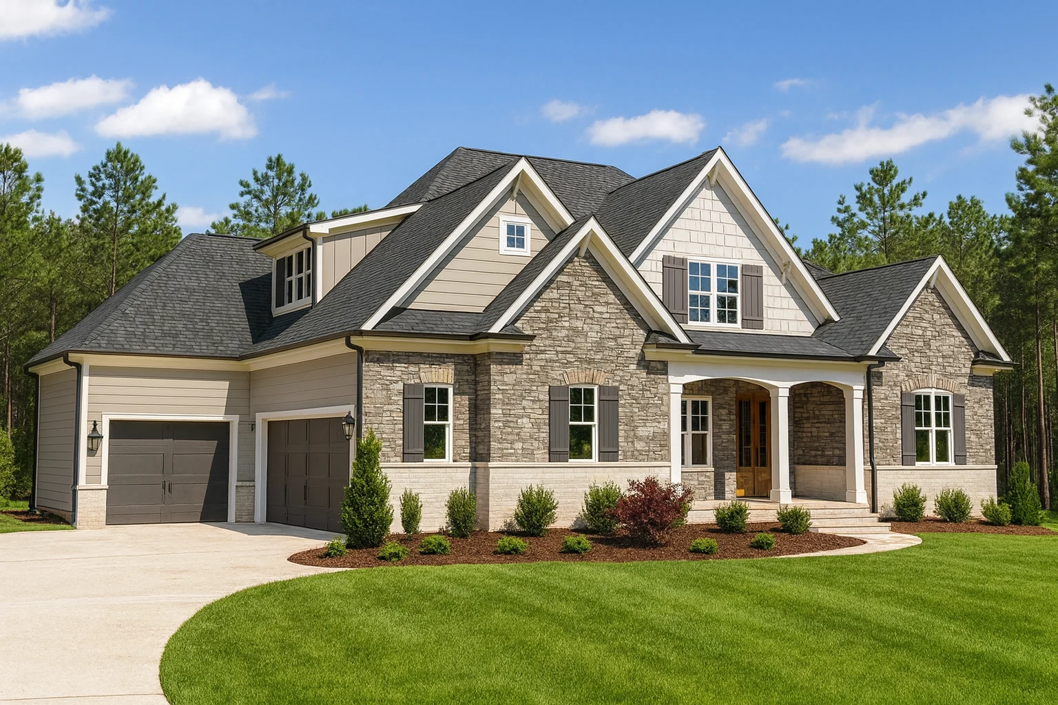 Elegant House Blueprint with Open Floor Plan and CAD Design