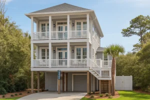 Charming 2-Story Coastal Home Plan with 4 Bedrooms & Breezy Architecture