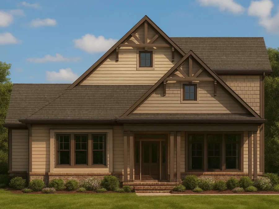 Ranch House Plans 13 Craftsman Home Plan 2-Floor Blueprint CAD with 3 Bedrooms