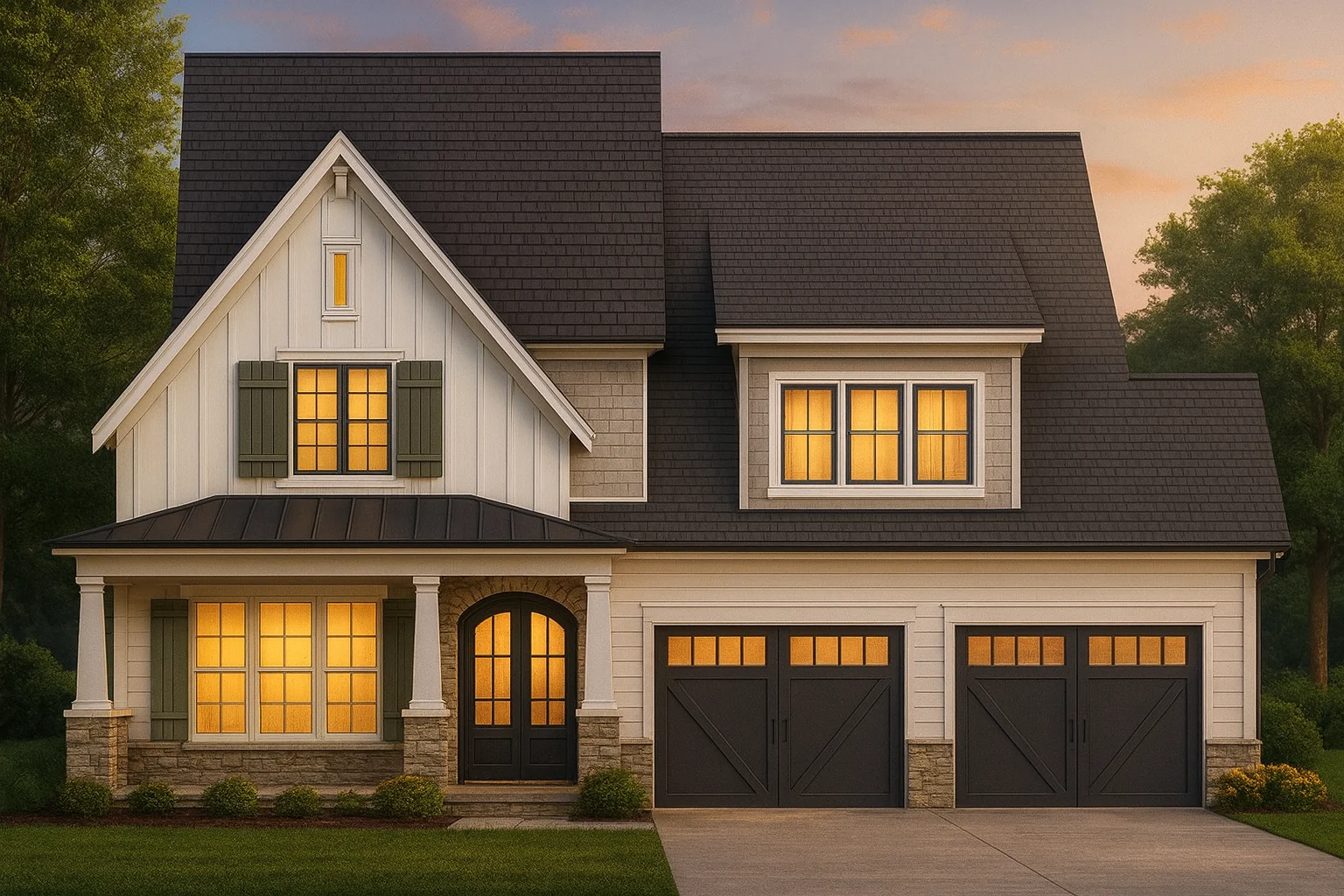 Country Farmhouse Plans 8 Traditional Craftsman Home Plan with 4 Bedrooms & Detailed CAD Blueprints