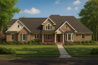 Townhome Floor Plans 15 Custom Home Plan with Spacious 1.5 Story Floor Plan Design