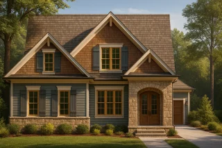 Beautiful CAD Home Plan 4 Bedroom Floor Plan with Designs