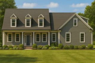 Classical House Plans 11 2-Story House Plan with Colonial Farmhouse Design