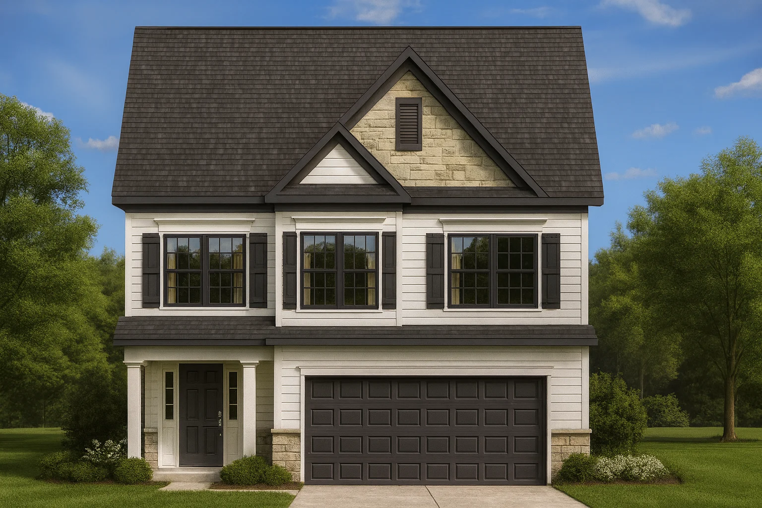 Country Farmhouse Plans 14 2-story Craftsman home design with 1,930 heated sq. ft., 3 bedrooms, 3 baths