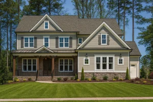 Elegant 3-Story House Plan with CAD Blueprint & Timeless Architecture