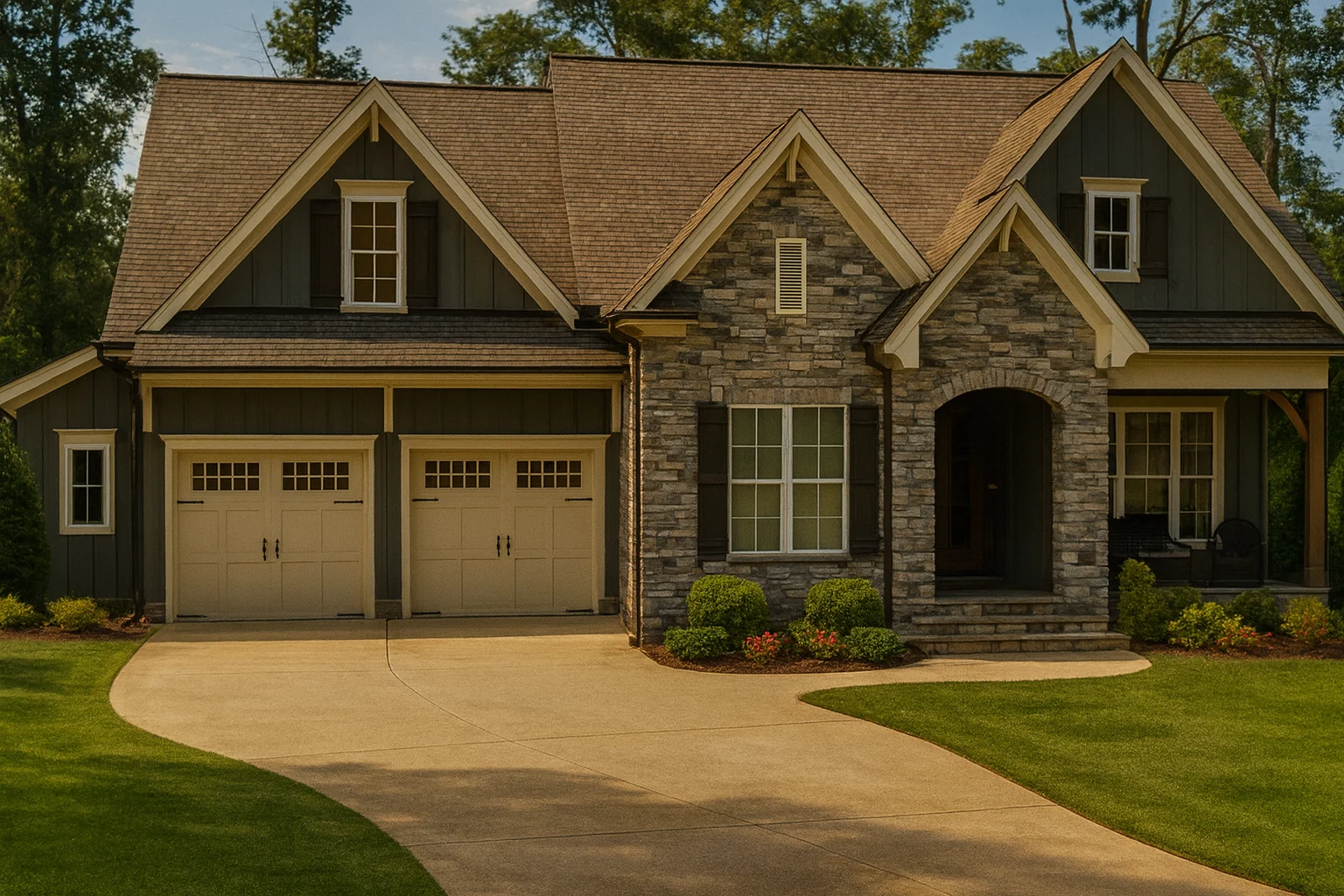 Craftsman Home Plan with Spacious Floor Designs and CAD Blueprint