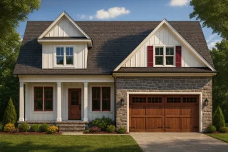 Luxury House Plans 12 Craftsman Home Plan 1.5 Story Floor Design with CAD Blueprint