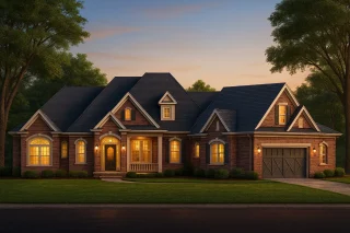 Elegant Craftsman Home Plan with Detailed Floor Designs and CAD