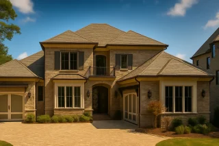 Mid-Size House Plans 4 6-Bed, 5-Bath, 7,862 SF French Provincial House Plan