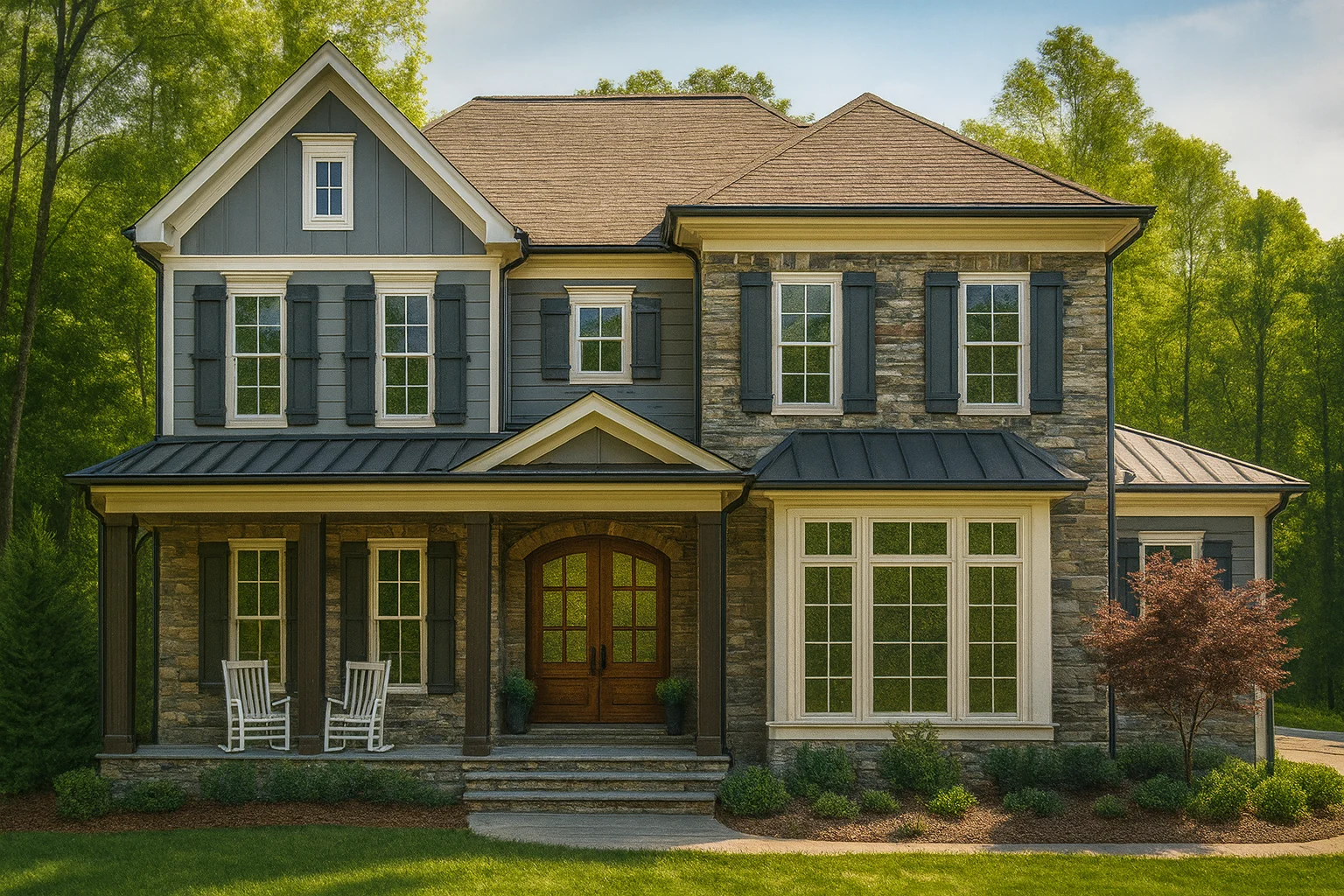 5-Bed, 5-Bath, 4112 SF Craftsman House Plan