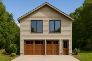 1-Bed, 1-Bath, 536 SF Carriage House Home Plan