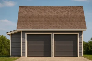 Traditional Cart Garage House Floor Plan & Blueprint
