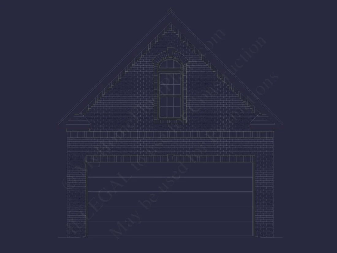 Compact House Garage Plan with Bonus Room | Floor Plan Blueprint Designs